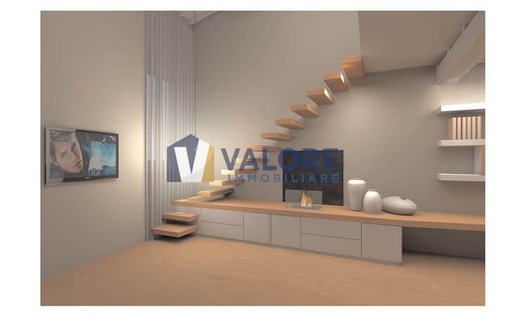 Renovated apartment with a mezzanine 